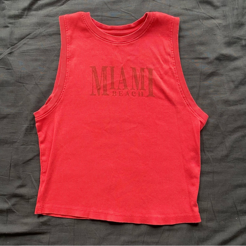 NOBO Red 'MIAMI BEACH' Sleeveless Tank Top